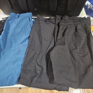 Black and Blue Scrub Pants Bundle Size M